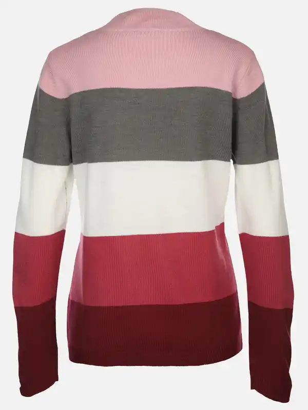 Bild 2 von Damen Strickpullover mit Streifen Rosa