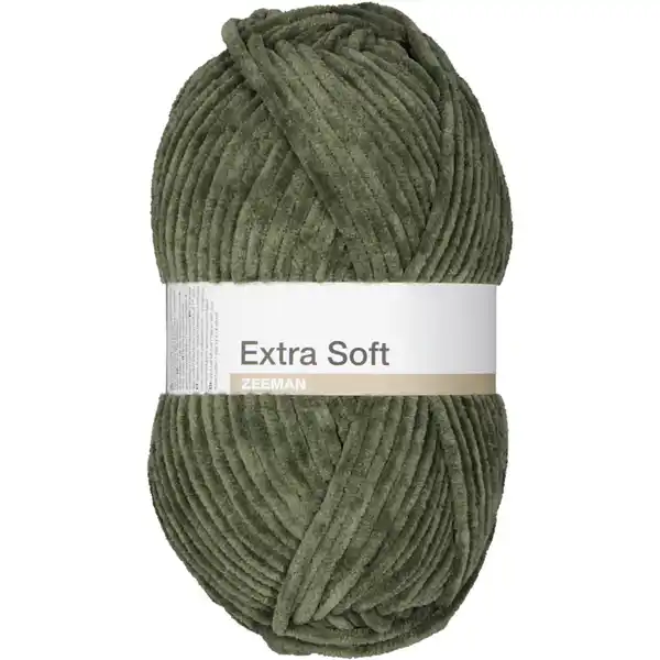 Bild 1 von Strickgarn Extra Soft, Olivgrün, 100 g