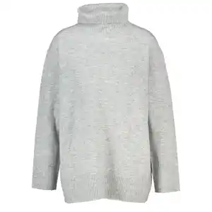 Übergroßer Damenpullover, Grau, 48