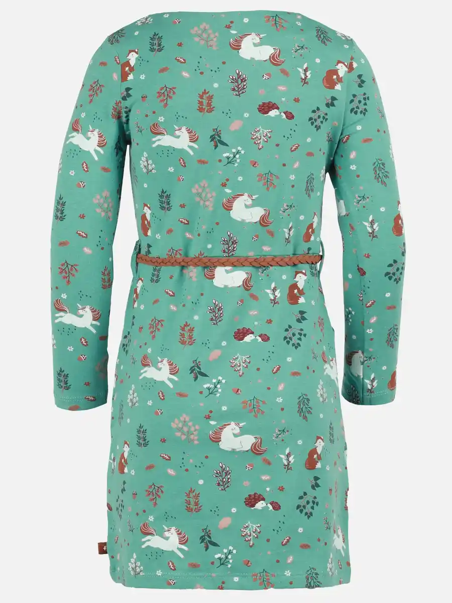 Bild 3 von Mädchen Kleid mit Flechtgürtel Grün