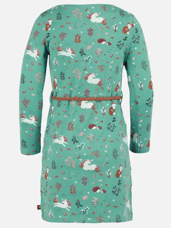 Bild 3 von Mädchen Kleid mit Flechtgürtel Grün
