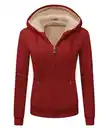 Bild 1 von LLdress Sweatjacke Damen Fleecejacke mit Kapuze Hoodie für Frau Basic Kapuzenjacke mit Reißverschluss Winterjacke Kapuzenpullover Causal Plüschjack für Outdoor Jacket Fleecepullover