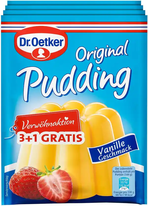 Bild 1 von DR. OETKER Original Pudding, 4 Btl. = 148-g-Packg.