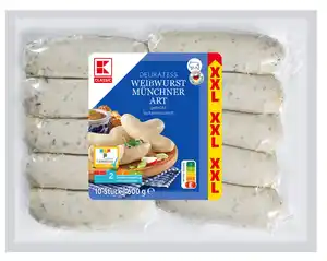 K-CLASSIC Weißwurst, 10 St. = 600-g-Vorteilspack