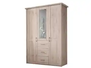 Kleiderschrank mit Spiegel - San Remo Eiche - 150 cm - LUCA