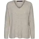 Bild 1 von Vero Moda VMCREWLEFILE LS V-NEC Strickpullover Weiß