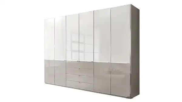 Bild 1 von Kleiderschrank mit Glasfront 300 cm - weiß - SHANGHAI 2