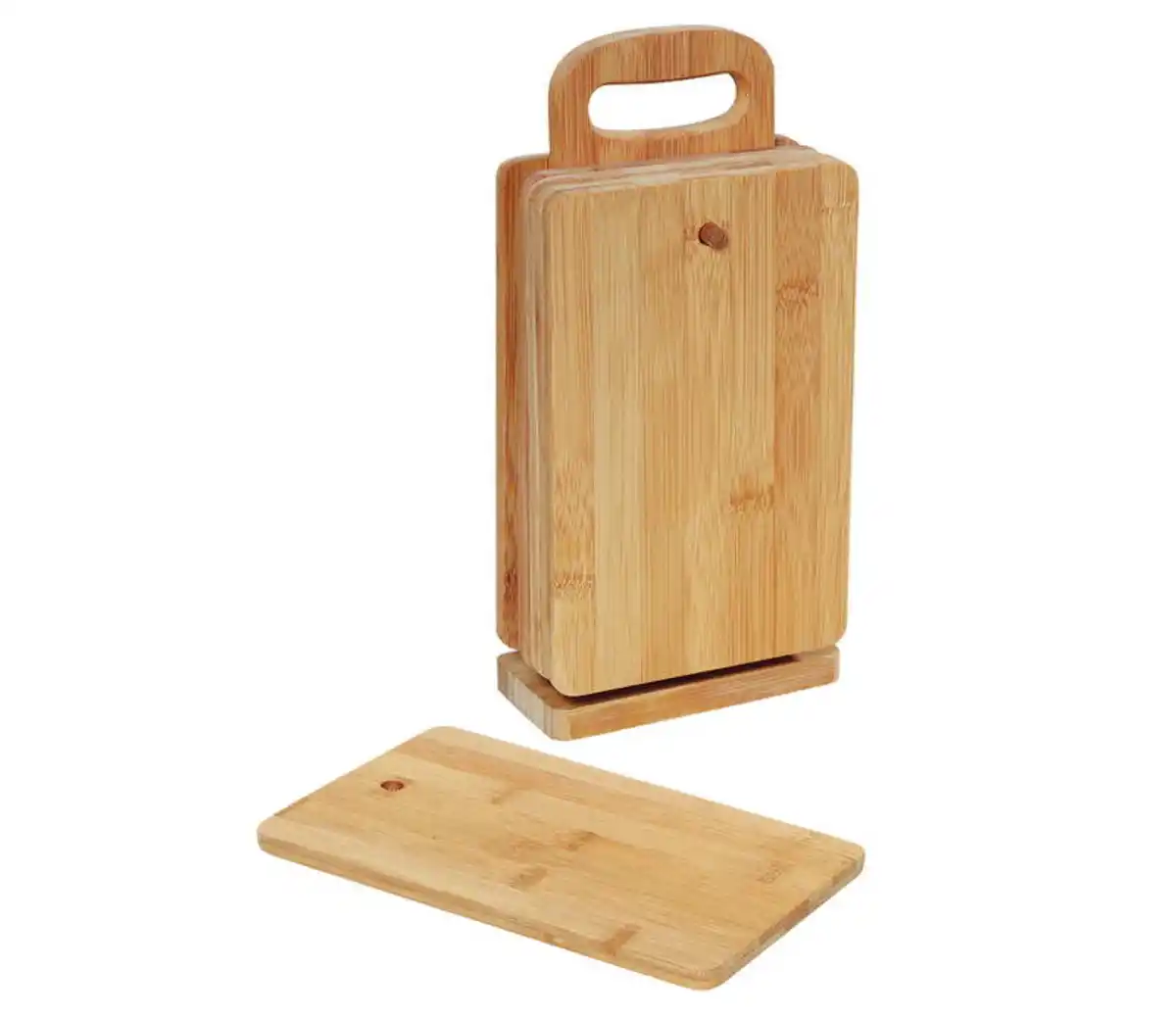 Bild 1 von Zassenhaus 6 Frühstücksbrettchen+Ständer, Holz