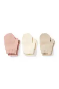 C&A Multipack 3er-Baby-Strick-Fäustlinge, Beige, Größe: 1 size