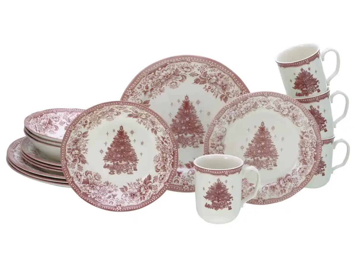 Bild 2 von Tannenbaum rot Geschirr-Set