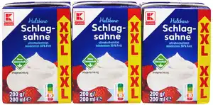 K-CLASSIC Haltbare Schlagsahne, 3 x 200-g-Packg.