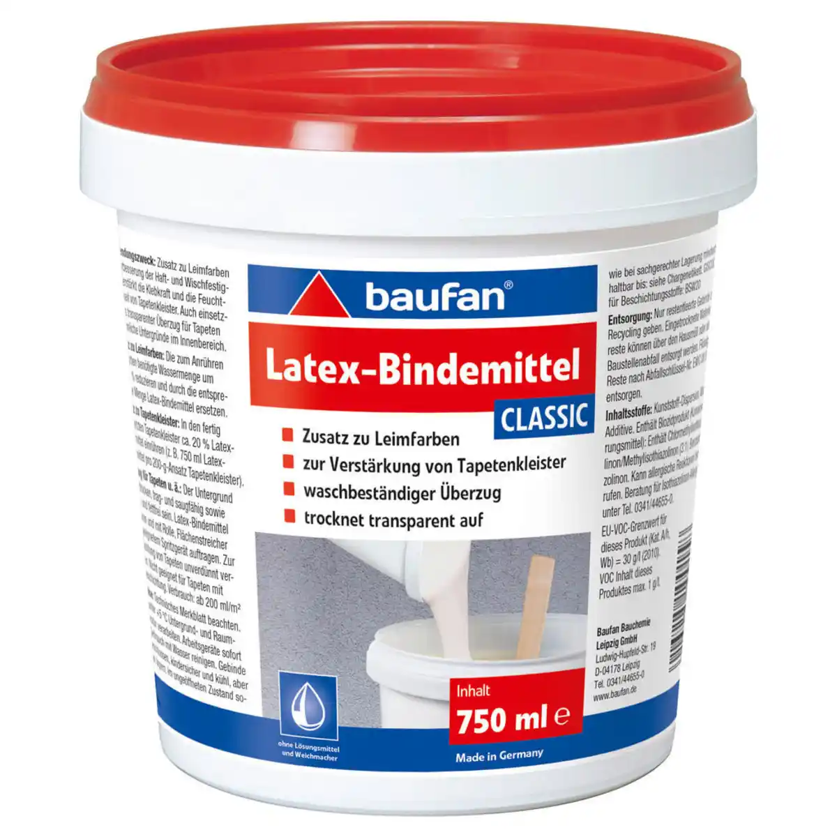 Bild 1 von Baufan Latexfarbe Bindemittel farblos ca. 0,75 l