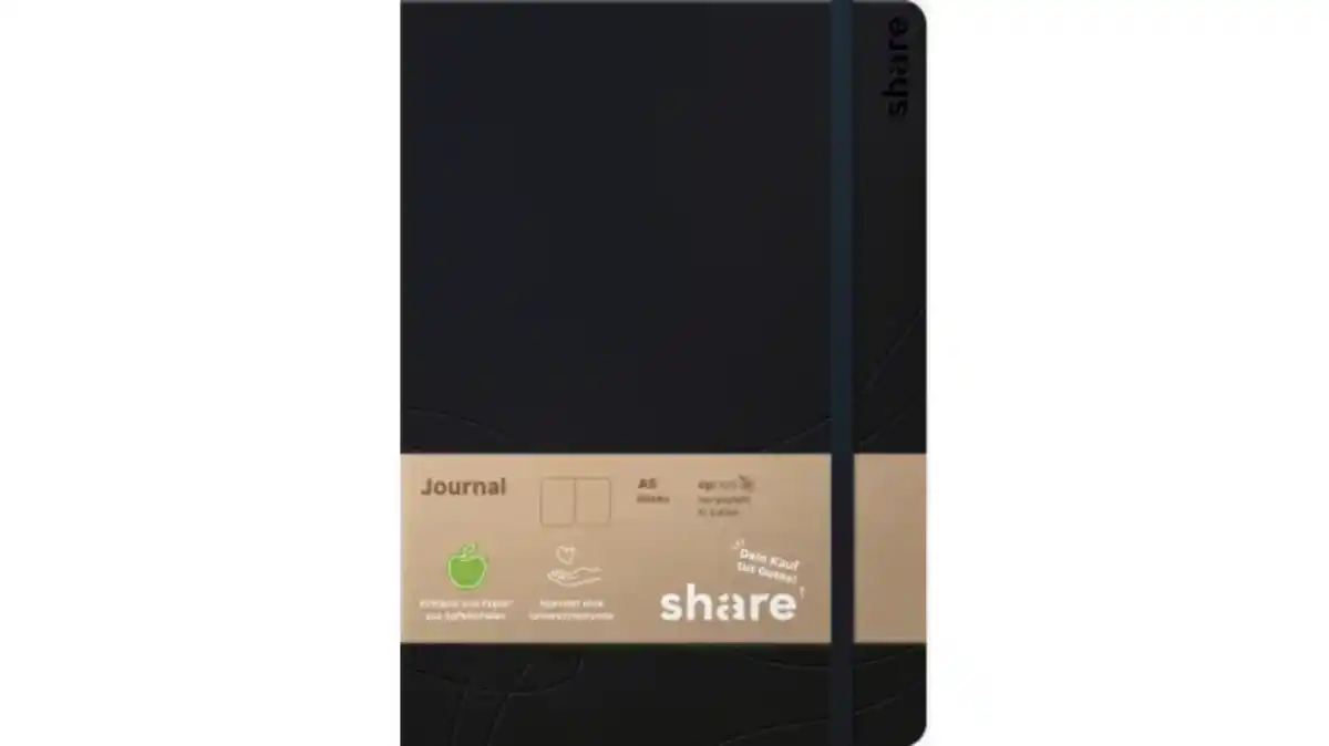 Bild 1 von share A5 Journal Notizbuch A5 anthrazit punktkariert