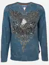 Bild 1 von Herren Henley Shirt mit Print Türkis