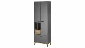 Bad Hochschrank graphit - Ribbeck Eiche 172 cm - LEONE