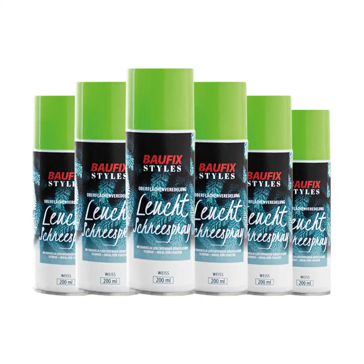 Bild 1 von Styles Designlack, Leucht Schneespray - 6er-Set