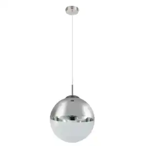 GLOBO Retrofit Pendelleuchte Varus Alu-/Nickelfarbig 30x30cm H120cm