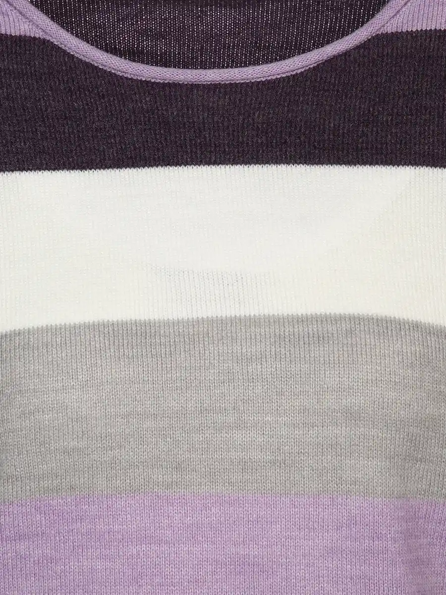 Bild 3 von Damen Strickpullover "Cashmere Like" mit Streifen Lila