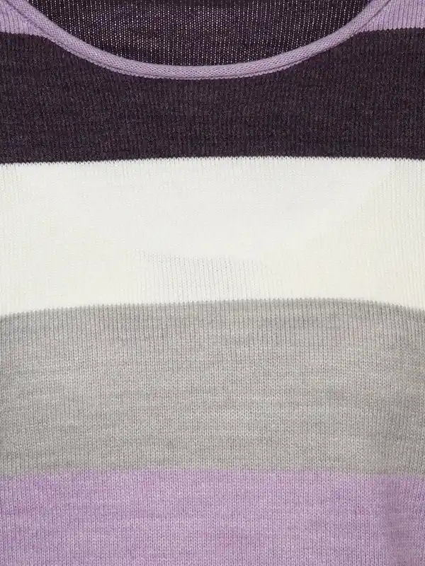 Bild 3 von Damen Strickpullover "Cashmere Like" mit Streifen Lila