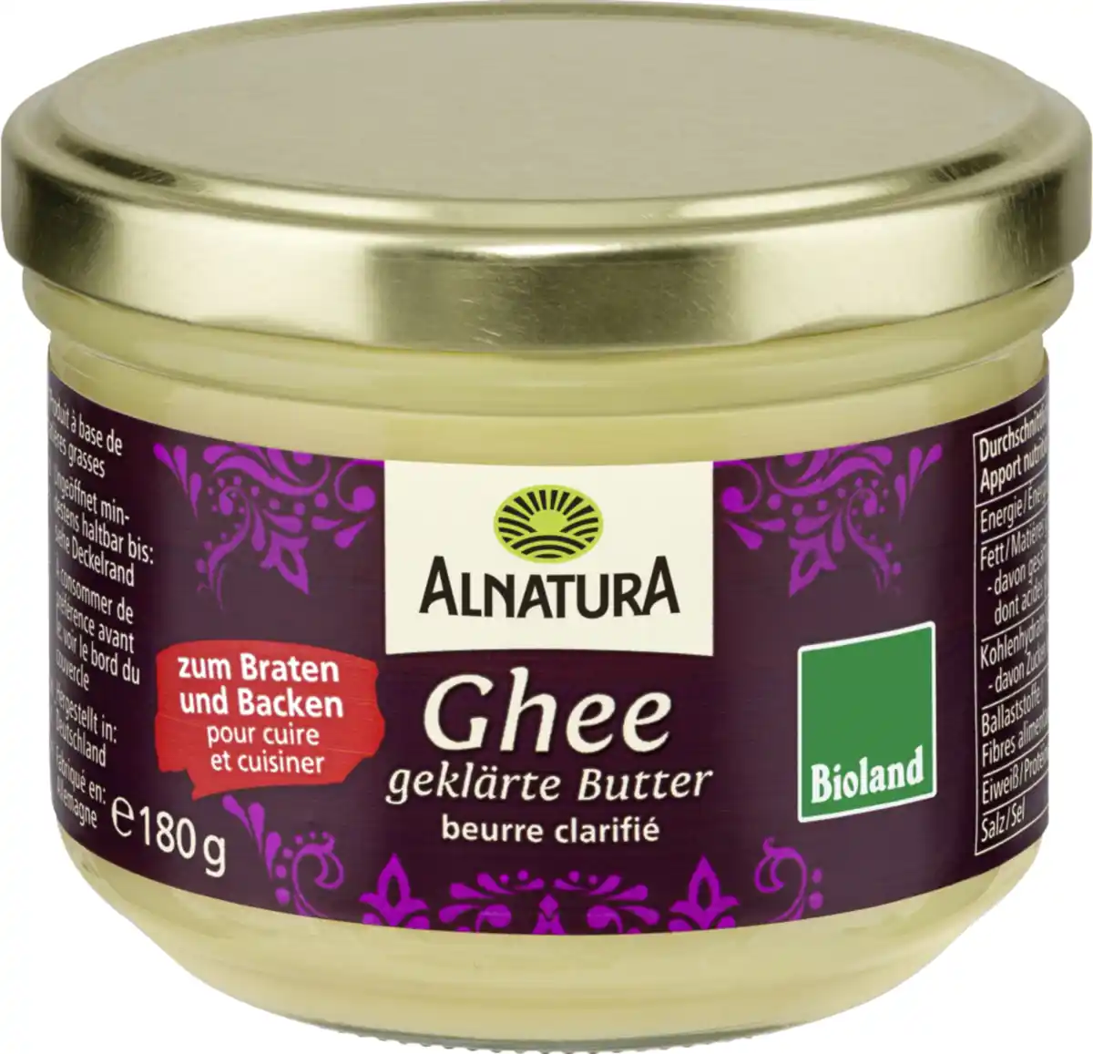 Bild 1 von Alnatura Bio Ghee geklärte Butter Bioland, 180 g