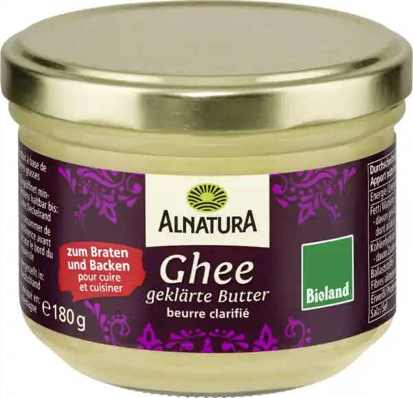 Bild 1 von Alnatura Bio Ghee geklärte Butter Bioland, 180 g