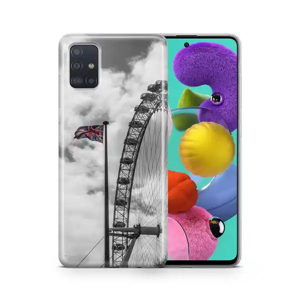 Bild 1 von Schutzhülle für Huawei P20 Motiv Handy Hülle Silikon Tasche Case Cover Bumper... Huawei P20, London Riesenrad