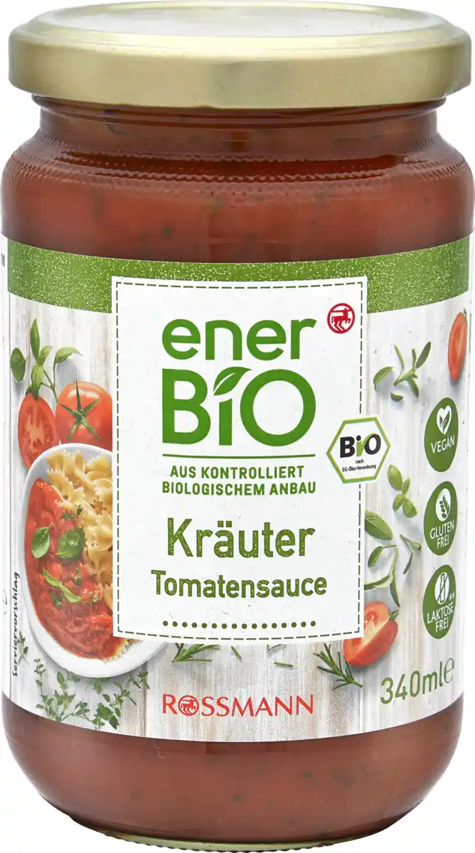 Bild 1 von enerBiO Kräuter Tomatensauce, 340 ml