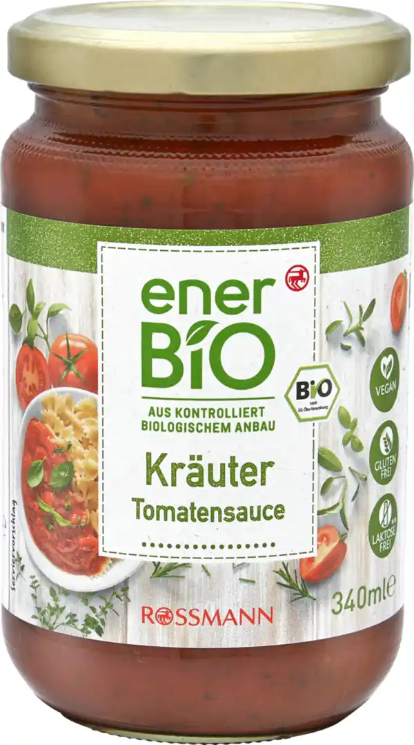 Bild 1 von enerBiO Kräuter Tomatensauce, 340 ml