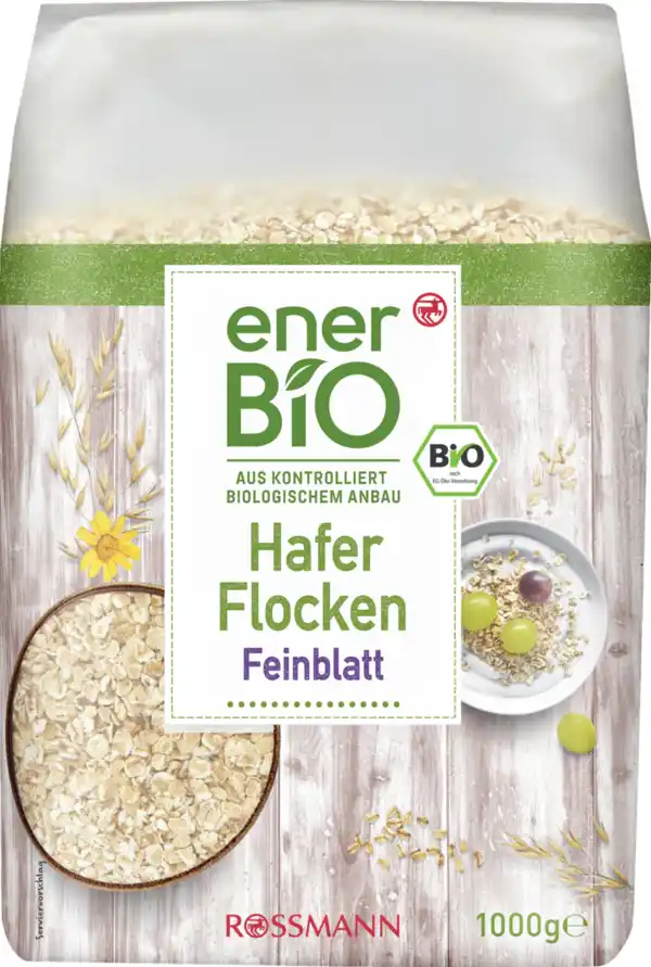 Bild 1 von enerBiO Haferflocken Feinblatt, 1.000 g