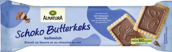 Bild 1 von Alnatura Bio Schoko Butterkeks Vollmilch, 130 g