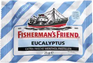 Fisherman's Friend Extra Frische Menthol Pastillen mit Eucalyptusgeschmack und Süßungsmittel, 25 g