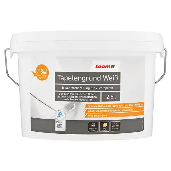 Bild 1 von toom Tapetengrund 3in1 weiß 2,5 l