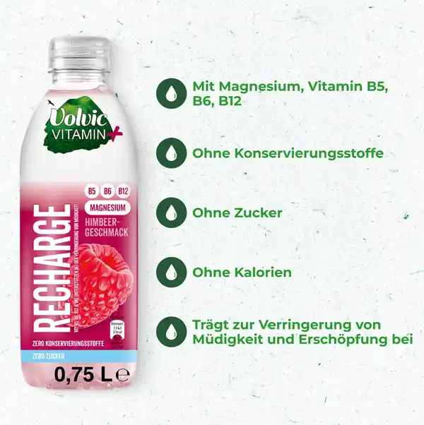 Bild 4 von Volvic RECHARGE Vitamin+ Himbeere, 750 ml