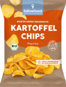 followfood Bio Kartoffelchips Paprika, 80 g