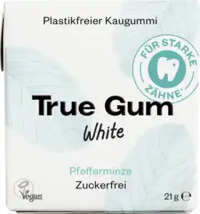 True Gum Weißer Kaugummi, 21 g