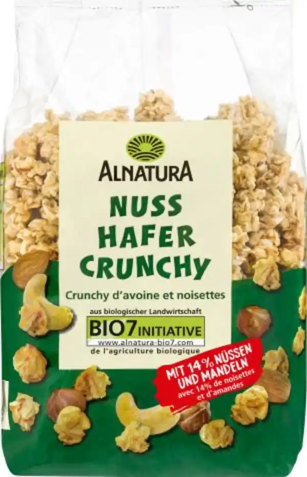 Bild 1 von Alnatura Bio Nuss Hafer Crunchy, 375 g