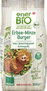 enerBiO Getreide-Erbsen-Minze-Burger Fertigmischung für Bratlinge, 200 g