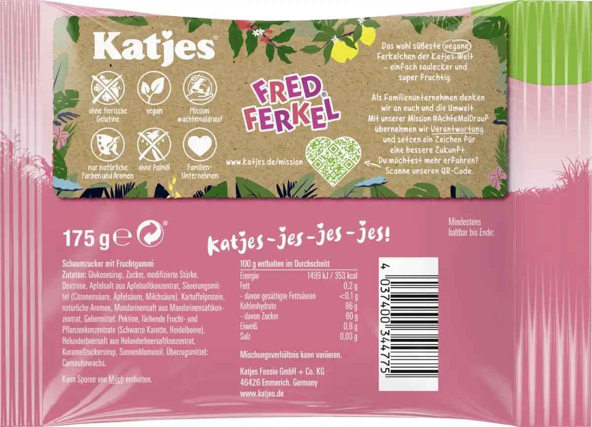 Bild 2 von Katjes Fred Ferkel, 175 g