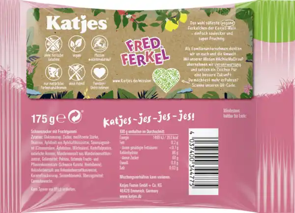 Bild 2 von Katjes Fred Ferkel, 175 g