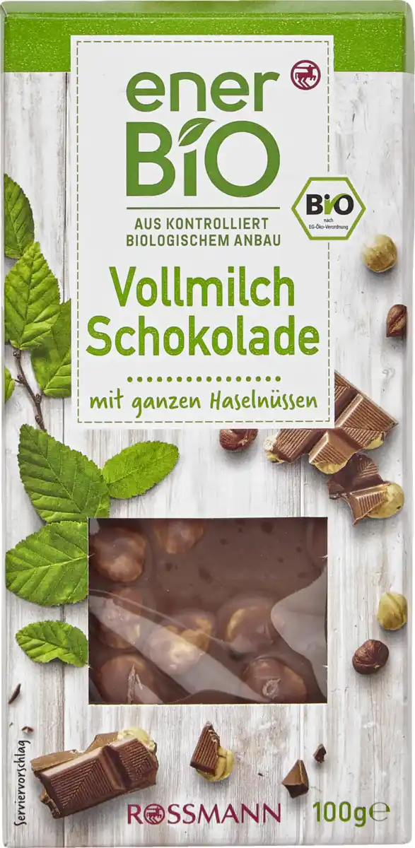 Bild 1 von enerBiO Vollmilch Schokolade, 100 g