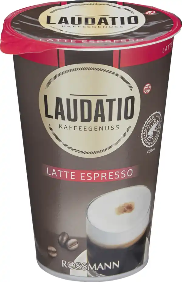 Bild 1 von LAUDATIO KAFFEEGENUSS Espresso mit Rainforest Alliance zertifiziertem Kaffee, 230 ml