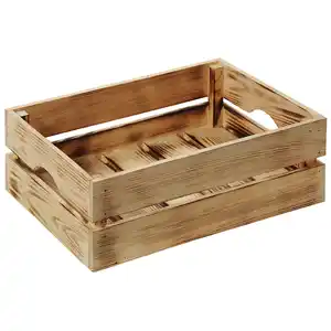 Kesper Holzkiste Kiefer FSC® geflammt 40 x 30 x 15 cm