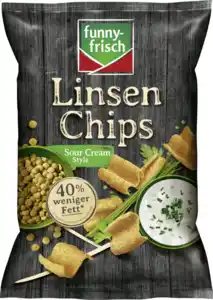 funny-frisch Linsen Chips Sour Cream Style, 90 g