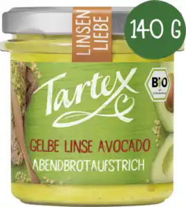 Tartex Bio Gelbe Linse Avocado Abendbrotaufstrich, 140 g