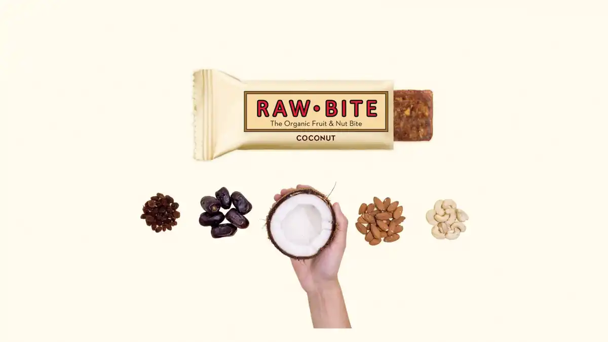 Bild 2 von RAWBITE Bio Frucht-Nuss-Riegel Coconut, 50 g