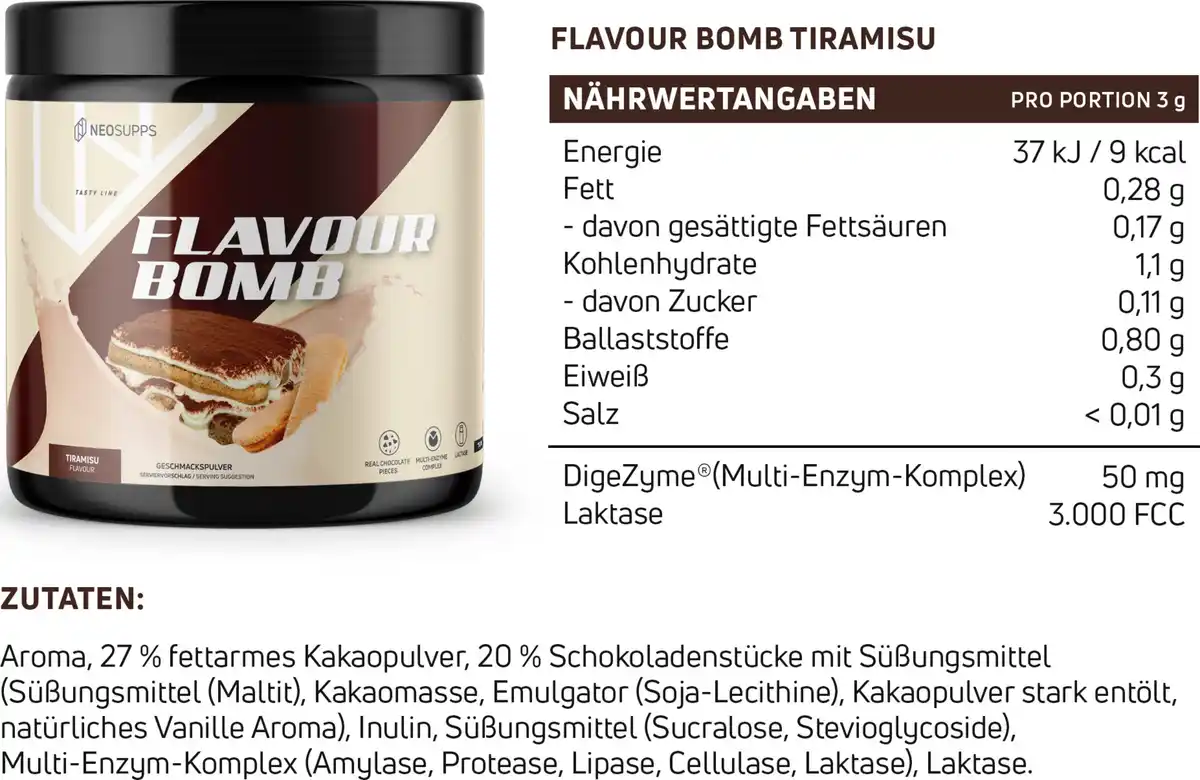 Bild 2 von Neosupps Flavour Bomb Tiramisu, 250 g
