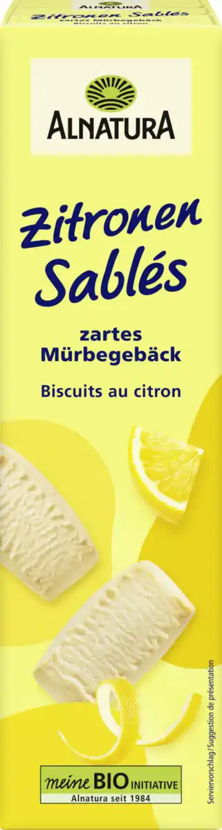 Bild 1 von Alnatura Bio Zitronen Sablés, 110 g