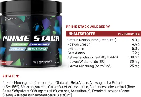 Bild 2 von Neosupps Prime Stack Wildberry, 450 g