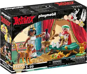 Playmobil® Konstruktions-Spielset Cäsar und Kleopatra (71270), Asterix, (28 St), Made in Europe