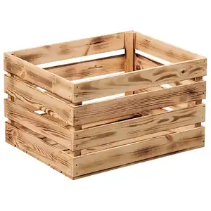 Kesper Holzkiste Kiefer FSC® geflammt 47 x 36 x 28 cm